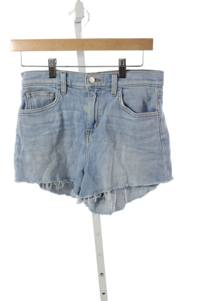 L'Agence Unisex Light Blue Beach Button Shorts Size 25