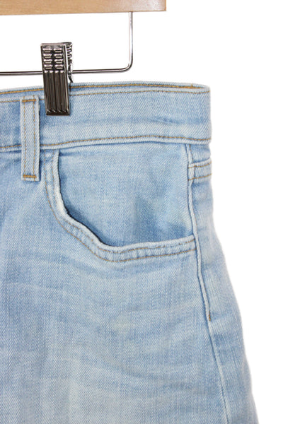 L'Agence Unisex Light Blue Beach Button Shorts Size 25