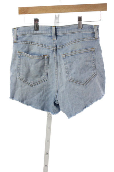 L'Agence Unisex Light Blue Beach Button Shorts Size 25