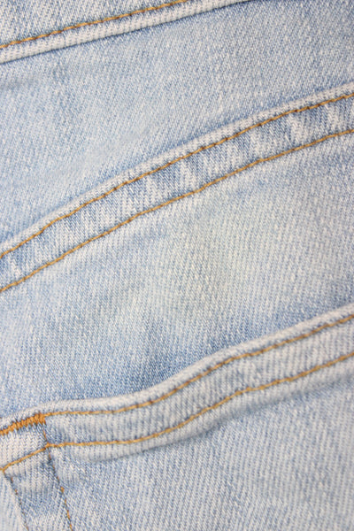L'Agence Unisex Light Blue Beach Button Shorts Size 25