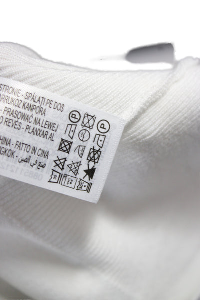 Zara Unisex Pullover Sweater White Long Sleeve Crew Neck Size XL