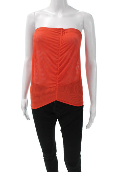 Vix Paula Hermanny Womens Orange Strapless Tank Top Size M