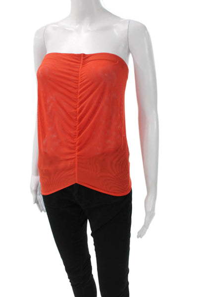 Vix Paula Hermanny Womens Orange Strapless Tank Top Size M