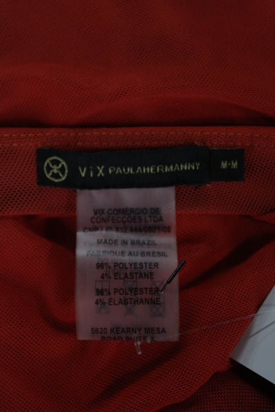 Vix Paula Hermanny Womens Orange Strapless Tank Top Size M