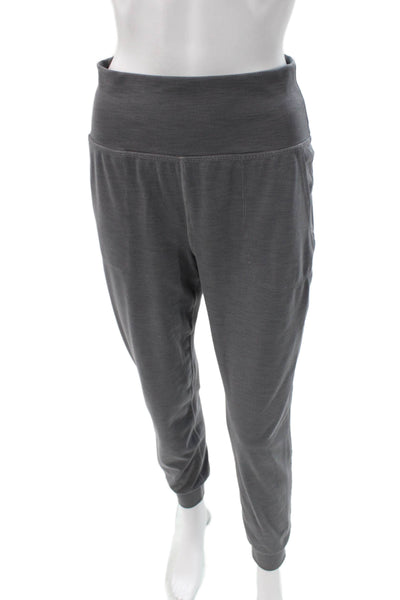 Beyond Yoga Womens Jogger Sweatpants Dark Gray Striped Nylon Blend Size M