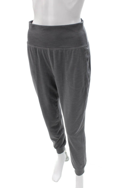 Beyond Yoga Womens Jogger Sweatpants Dark Gray Striped Nylon Blend Size M