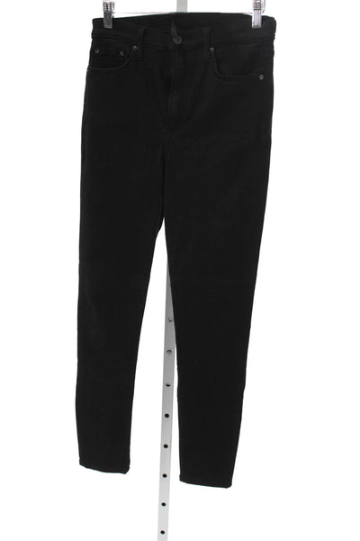 Grlfrnd Women Skinny Ankle High Rise Black Jeans Size 28