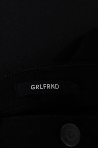 Grlfrnd Women Skinny Ankle High Rise Black Jeans Size 28