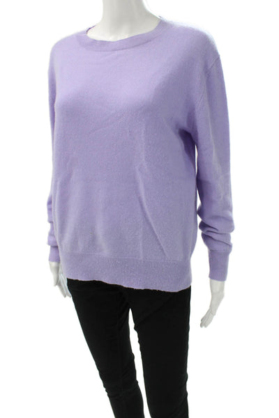Kirna Zabete Unisex Purple Cashmere Pullover Crew Neck Size S
