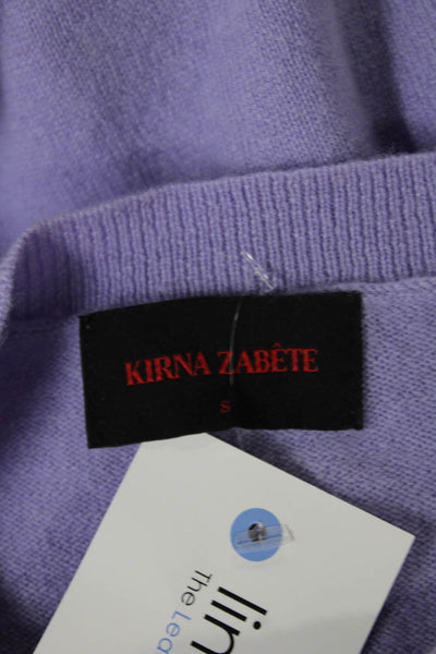 Kirna Zabete Unisex Purple Cashmere Pullover Crew Neck Size S