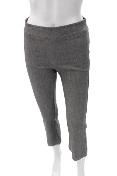 Avenue Montaigne Womens Cropped Ankle Herringbone Gray Pants Size 2 Petite