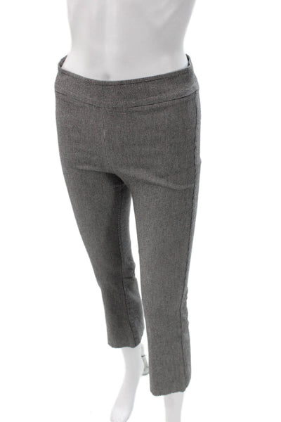 Avenue Montaigne Womens Cropped Ankle Herringbone Gray Pants Size 2 Petite