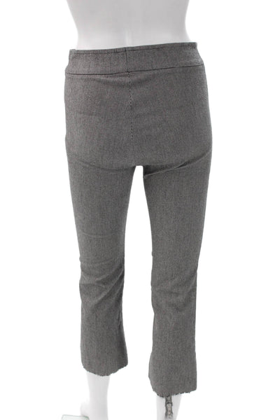 Avenue Montaigne Womens Cropped Ankle Herringbone Gray Pants Size 2 Petite