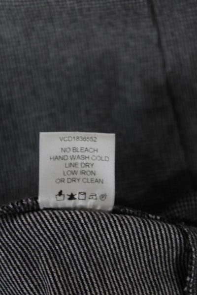 Avenue Montaigne Womens Cropped Ankle Herringbone Gray Pants Size 2 Petite