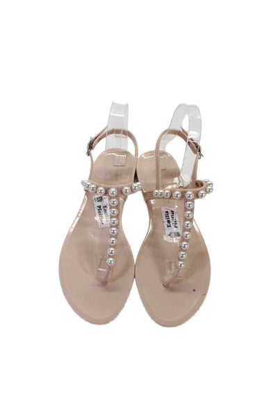 Stuart Weitzman Womens Pearl Thong Slingbacks Sandals Pink Size 7