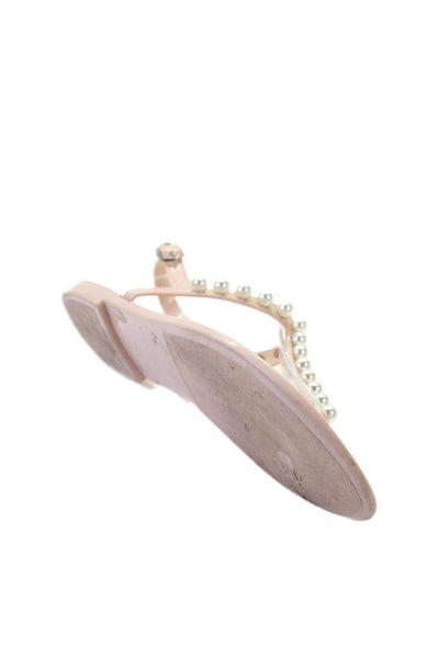 Stuart Weitzman Womens Pearl Thong Slingbacks Sandals Pink Size 7