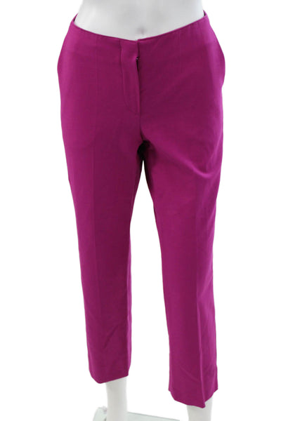 Armani Collezioni Women Ankle Cropped Dress Pants Purple Size 4