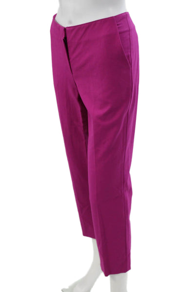 Armani Collezioni Women Ankle Cropped Dress Pants Purple Size 4
