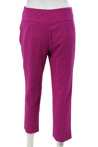 Armani Collezioni Women Ankle Cropped Dress Pants Purple Size 4