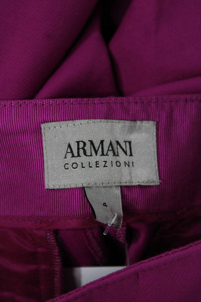 Armani Collezioni Women Ankle Cropped Dress Pants Purple Size 4
