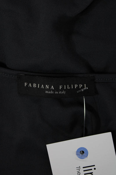 Fabiana Filippi Women Basic Sleeveless Tank Dark Gray Viscose Size S