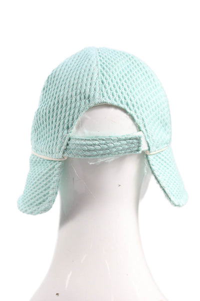 Raffaello Bettini Women's Textured Mesh Basket Weave  Bucket Hat Blue One Size