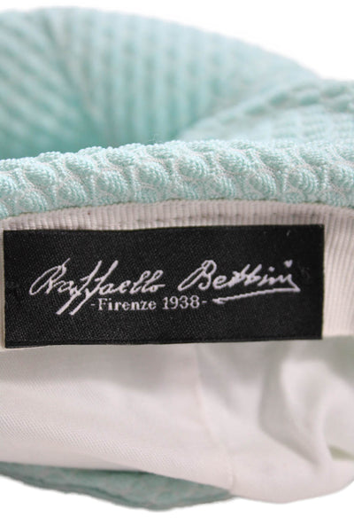 Raffaello Bettini Women's Textured Mesh Basket Weave  Bucket Hat Blue One Size
