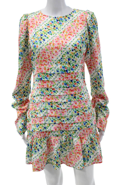 Never Fully Dressed Womens Fit & Flare Mini Floral Dress Multi-Color Size 4