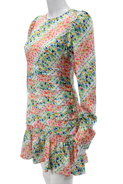 Never Fully Dressed Womens Fit & Flare Mini Floral Dress Multi-Color Size 4