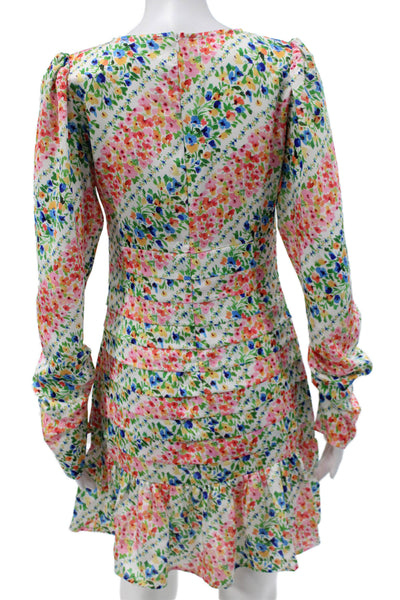 Never Fully Dressed Womens Fit & Flare Mini Floral Dress Multi-Color Size 4