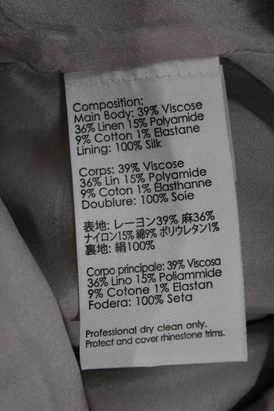 3.1 Phillip Lim Womens Beige Sheath Dress Sleeveless Short Cotton Silk Size 4