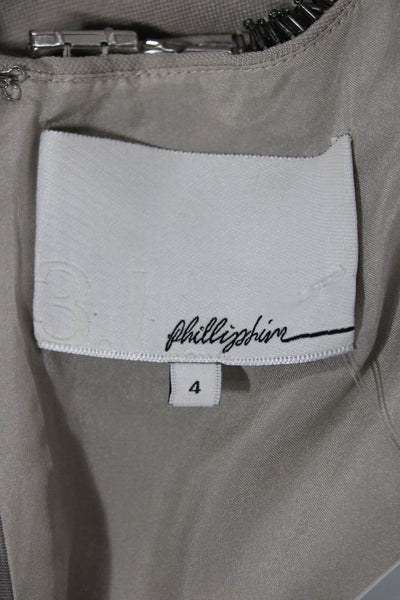 3.1 Phillip Lim Womens Beige Sheath Dress Sleeveless Short Cotton Silk Size 4