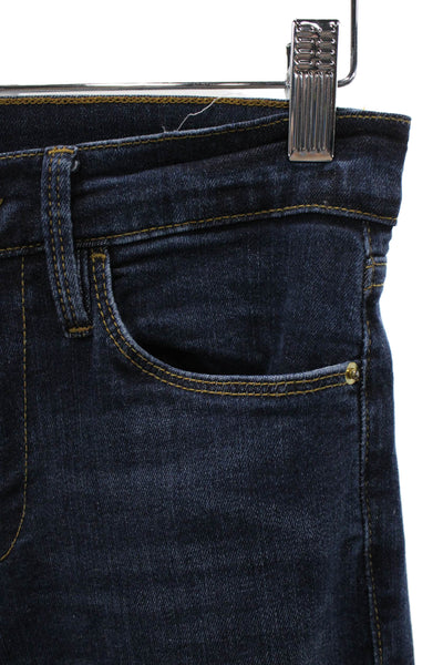 Frame Womens Dark Blue Skinny Ankle Jeans Button Size 25