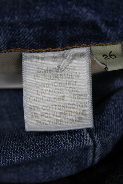 Rag & Bone Womens Ankle Skinny Jeans Blue Button Mid-Rise Size 26