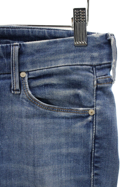 Mother Womens Ankle Skinny Jeans Blue Mid Rise 90s Size 26