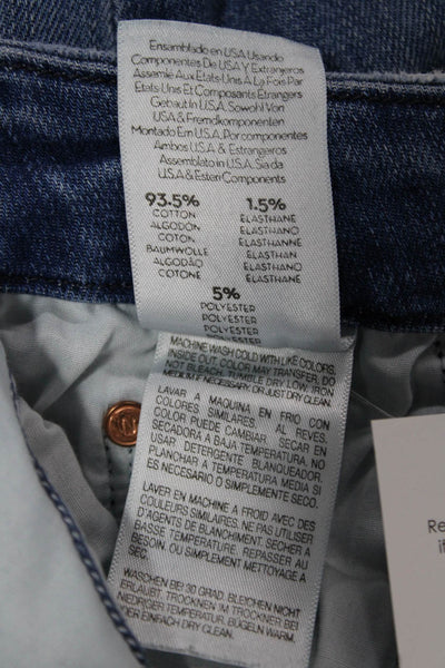 Mother Womens Ankle Skinny Jeans Blue Mid Rise 90s Size 26