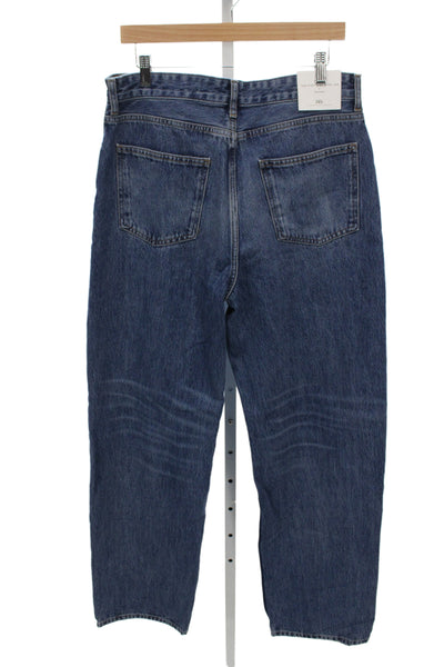 Zara Unisex Straight Jeans Dark Blue High Rise Cotton Size 12