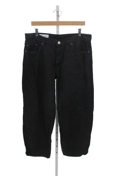Zara Unisex Black High Rise Straight Jeans Size 10