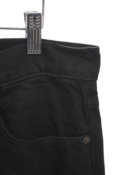 Zara Unisex Black High Rise Straight Jeans Size 10