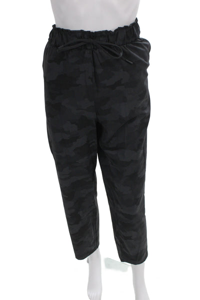Lululemon Mens Black Camouflage Cropped Ankle Pants Drawstring Size 14