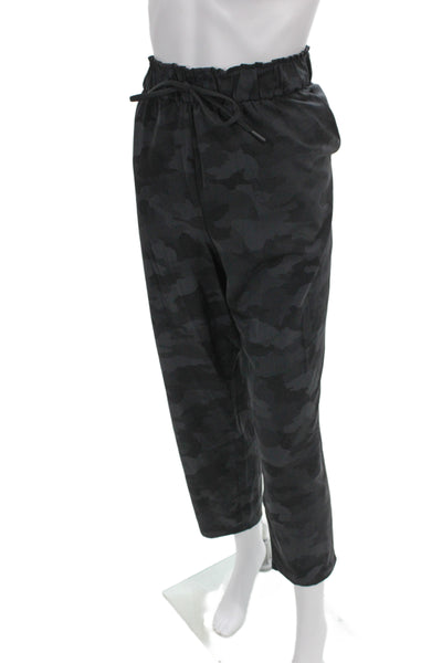 Lululemon Mens Black Camouflage Cropped Ankle Pants Drawstring Size 14
