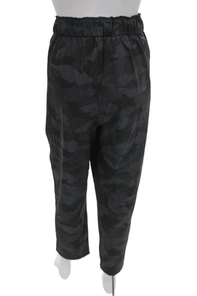 Lululemon Mens Black Camouflage Cropped Ankle Pants Drawstring Size 14