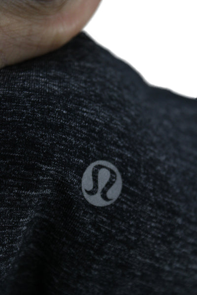 Lululemon Womens Cropped Sweatpants Dark Gray Drawstring Polyester Size 10
