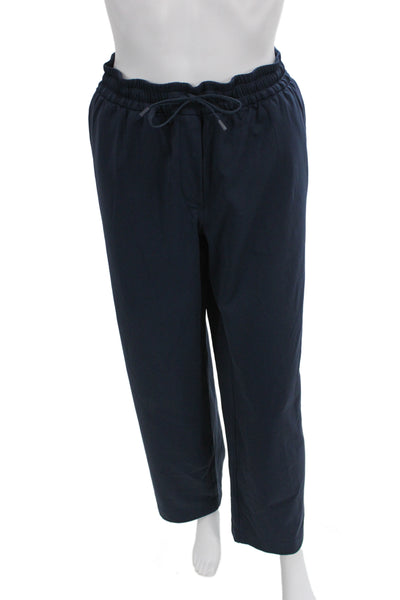 Lululemon Men Dark Blue Drawstring Polyester Sweatpants Size L