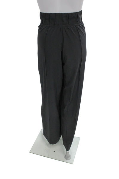Lululemon Womens Paperbag Dress Pants Black Drawstring Size 12
