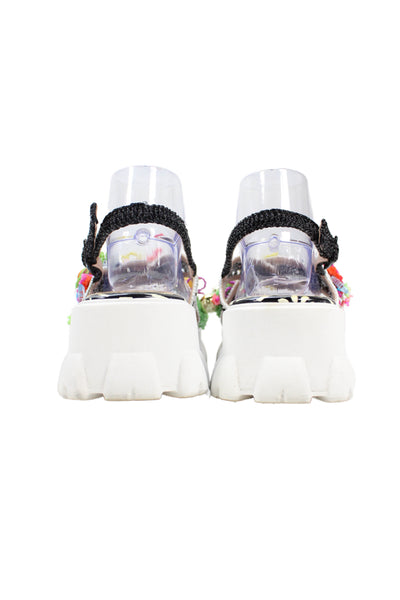 Betsey Johnson Women's Open Toe Bead Embellish Sandals Multicolor Size 9