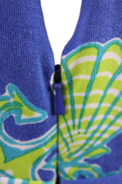 Lilly Pulitzer Womens Silk V-Neck Sleeveless Maxi Tank Dress Blue Tie Size M