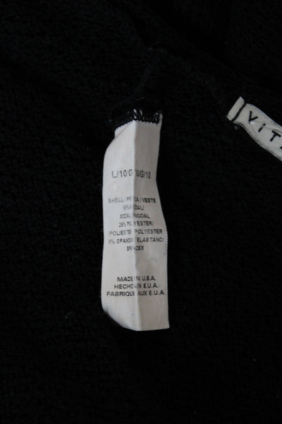 Vitamin A Womens Vest Hoodie Black Sleeveless Size L