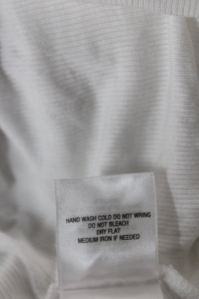 Favorite Daughter Womens White Modal Blend Long Sleeve Button Up Top Size XL
