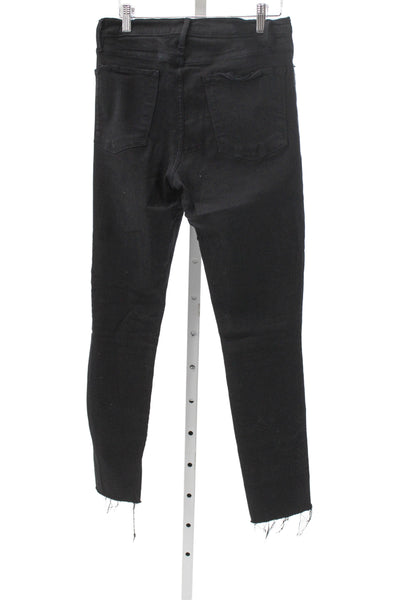 Frame Denim Women Ankle Skinny Black High Rise Jeans Size 30